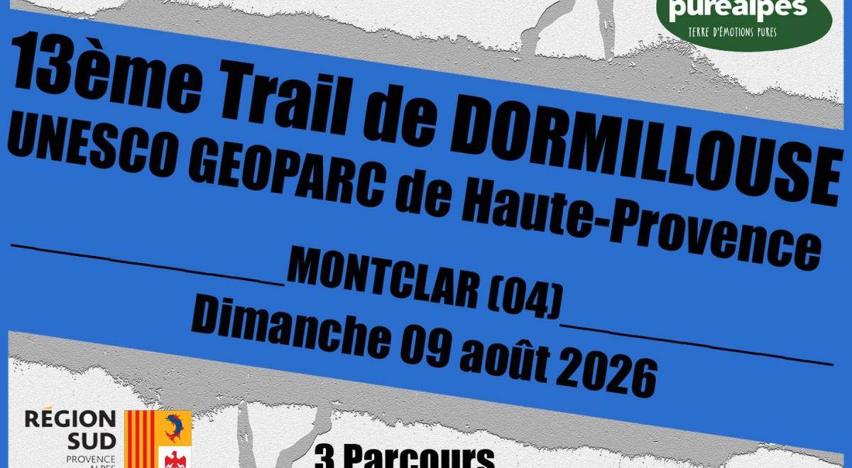 13ème Trail de Dormillouse UNESCO GEOPARC_Montclar - Affiche