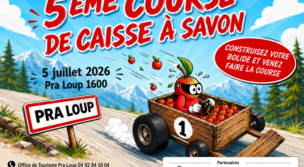Course de caisses à savon_Pra Loup 1600 - Affiche caisse à savon