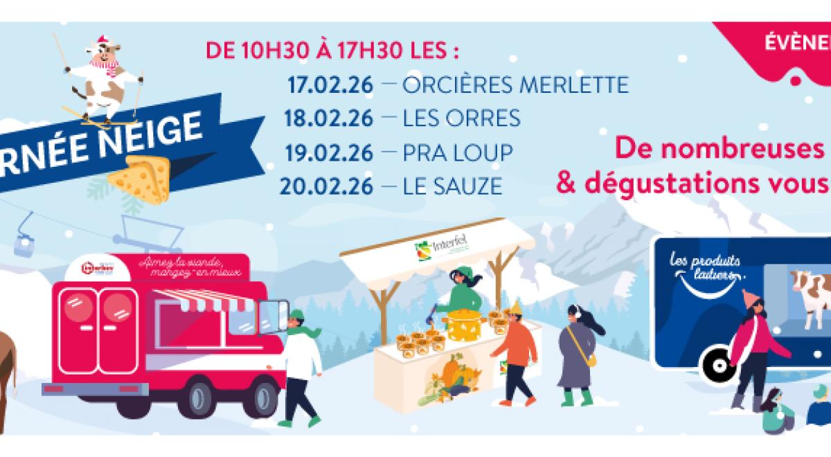 Tournée Neige : découvrir les filières laitières, viandes, fruits &amp; légumes frais_Les Orres - Tournée Neige : découvrir les filières laitières, viandes, fruits &amp; légumes frais_Les Orres