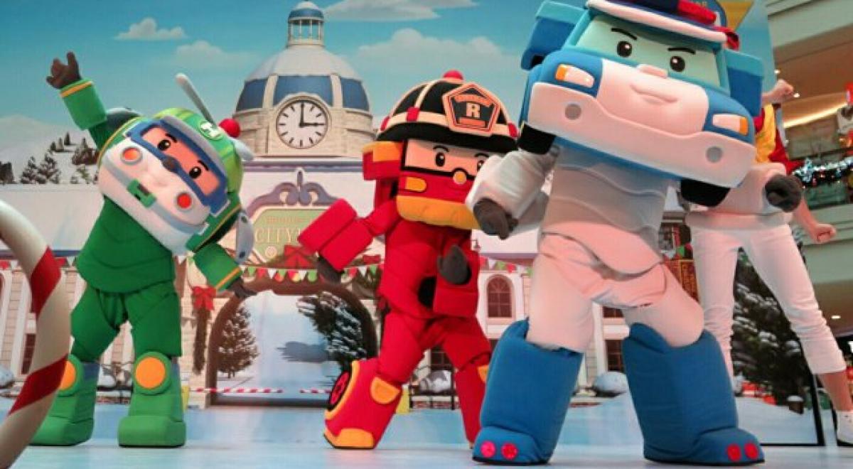 Rencontre avec la mascotte Robocar Poli_Les Orres