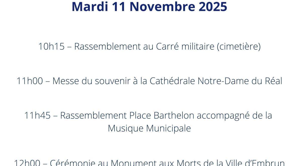 Cérémonie de Commémoration de l’Armistice du 11 novembre 1918_EMBRUN - Cérémonie de Commémoration de l’Armistice du 11 novembre 1918_EMBRUN Cérémonie de Commémoration de l’Armistice du 11 novembre 1918_EMBRUN - Cérémonie de Commémoration de l’Armistice du 11 novembre 1918_EMBRUN