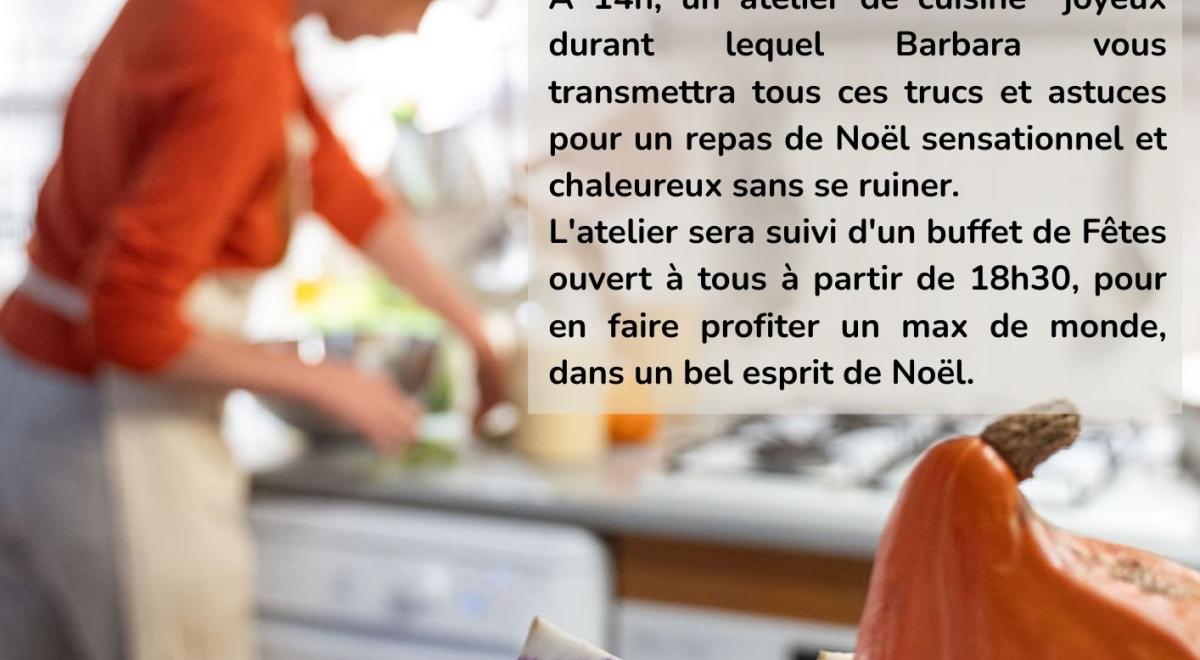 Atelier cuisine de Noël à l‘Alternateur_Seyne - affiche