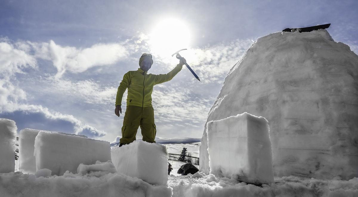 Construction d'igloo - Le Sauze - Construction d'igloo