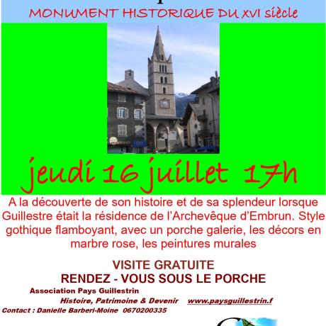Visites du Pays Guillestrin : Eglise de Guillestre_Guillestre