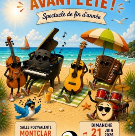 Concert des élèves de Musique dans la Vallée_Montclar - Affiche spectacle de fin d'année