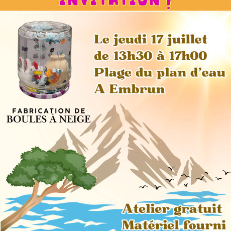 Animation plage - atelier de sensibilisation - Plage d'Embrun