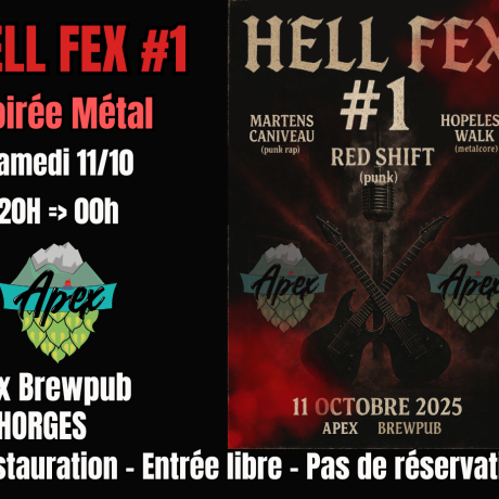 Soirée Métal  "HELL FEX" CHORGES - Soirée Métal  "HELL FEX" CHORGES