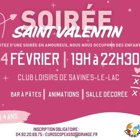 Soirée Saint Valentin pour les enfants SAVINES-LE-LAC - Soirée Saint Valentin pour les enfants SAVINES-LE-LAC