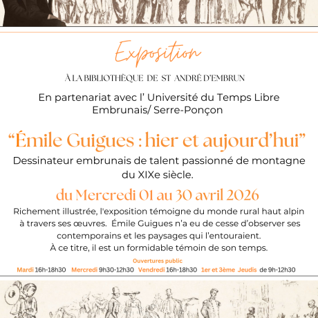 Émile Guigues : hier et aujourd'hui - Émile Guigues : hier et aujourd'hui - bibliothèque de St André d'Embrun/UTL