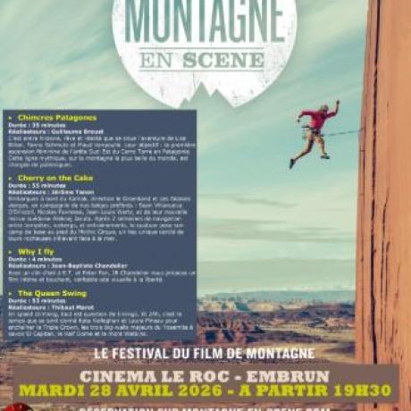 Festival du Film de montagne - Cinema le Roc Embrun - Summer edition montagne en scène