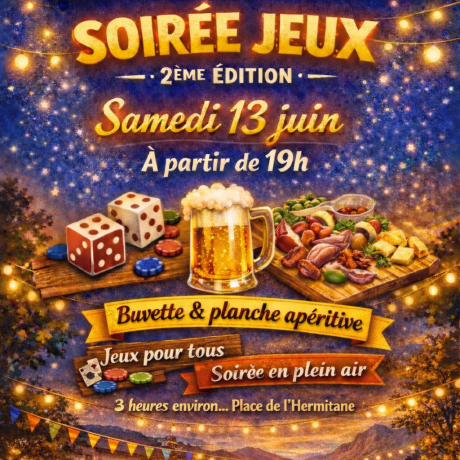 Affiche soirée jeux
